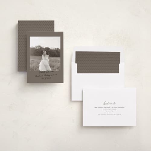 This is a earth graduation announcements with standard by Sara Hicks Malone called scrapbook printing on recycled smooth signature in standard