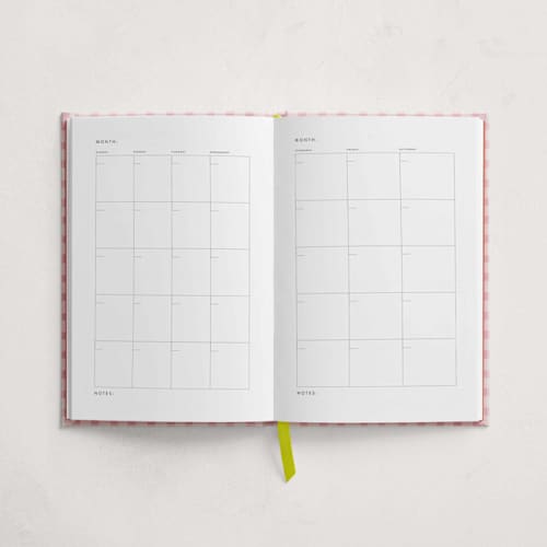 This is a peony journals by Kelly Watkins called gingham party in standard