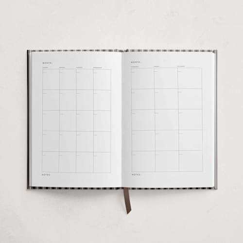 This is a chocolate journals by Emily Betts called stripe frame in standard