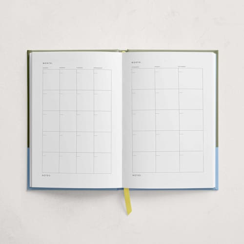 This is a grass journals by Megan Davis called two tone green in standard