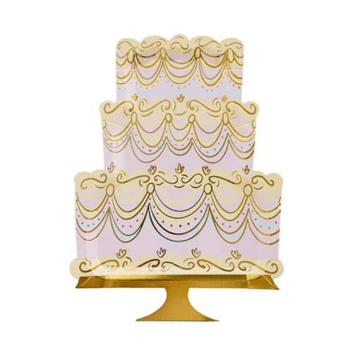 This is a multicolor party decorations by Jollity and Co called let them eat cake large "cake" plates - pack of 8 in standard