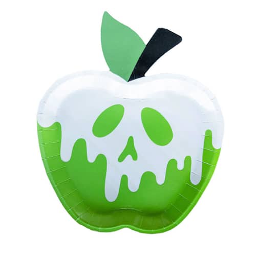 This is a green party decorations by Jollity and Co called poison apple dinner plates - set of 8 in standard