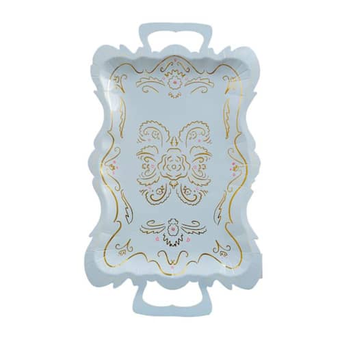 This is a multicolor party decorations by Jollity and Co called let them eat cake platters - pack of 8 in standard