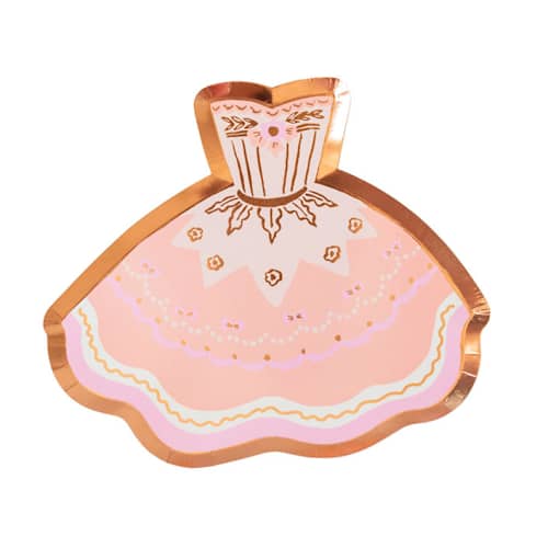 This is a multicolor party decorations by Jollity and Co called pirouette small plates - pack of 8 in standard