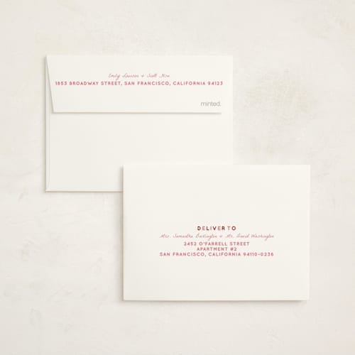 This is a ruby graduation invitations with standard by Erin Kessler called grad! printing on signature in petite