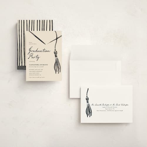 This is a ink graduation invitations with standard by Jamie Alexander called inked printing on signature in petite