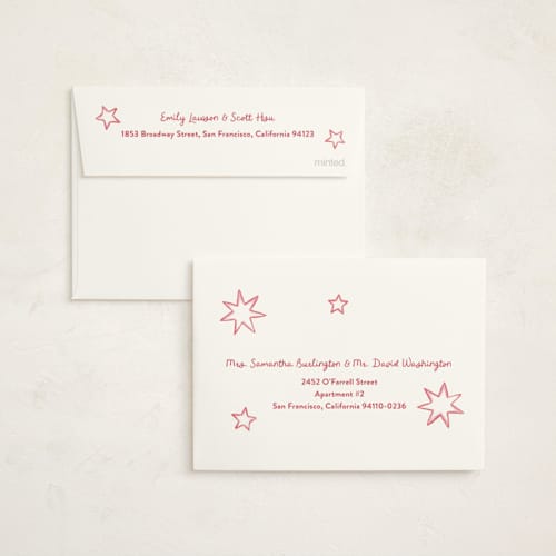 This is a cotton candy graduation invitations with standard by Kercia Jane called starry celebration printing on signature in petite