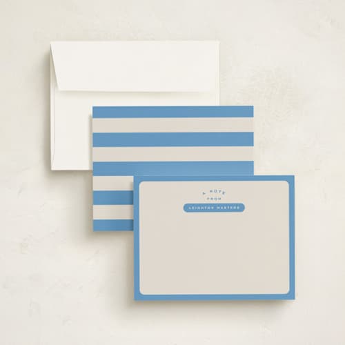 This is a ocean personalized stationery thank you cards with standard by Alexandra Cohn called prep printing on signature in 4.25x5.5