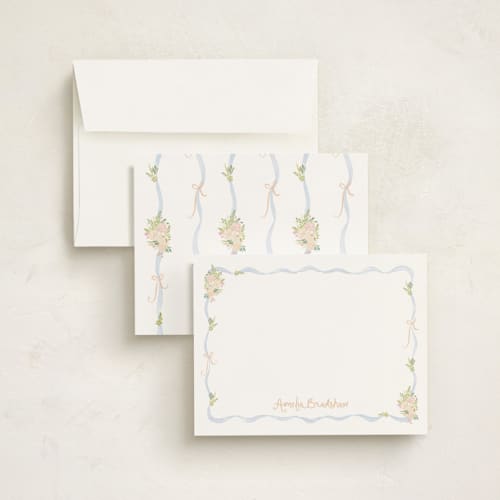 This is a daphne personalized stationery thank you cards with standard by Creo Study called cottagecore printing on signature in 4.25x5.5