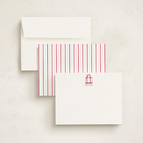 This is a lobster personalized stationery thank you cards with standard by Erika Firm called boat tote printing on signature in 4.25x5.5