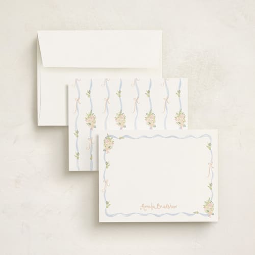 This is a daphne personalized stationery thank you cards with standard by Creo Study called cottagecore printing on signature in 5x7