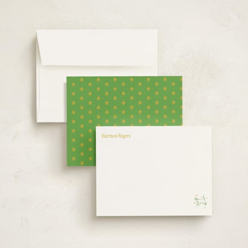 This is a moss personalized stationery thank you cards with standard by Cass Loh called taurus printing on signature in 5x7