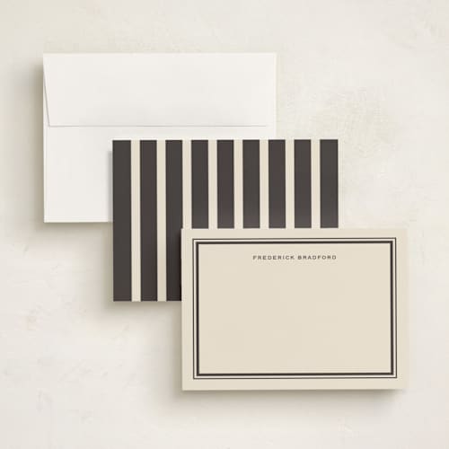 This is a creme personalized stationery thank you cards with standard by chocomocacino called struffoli printing on signature in 5x7