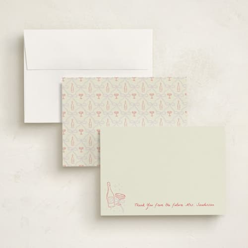 This is a wisteria personalized stationery thank you cards with standard by Ashlee Townsend called celebration printing on signature in 5x7