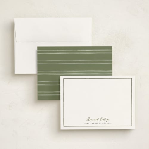 This is a ivy personalized stationery thank you cards with standard by Adelyn T. called rosewood printing on signature in 5x7