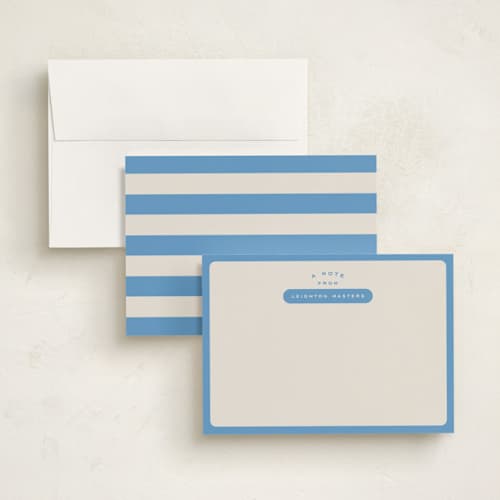 This is a ocean personalized stationery thank you cards with standard by Alexandra Cohn called prep printing on signature in 5x7