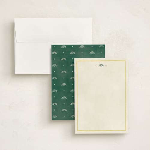 This is a island citrus personalized stationery thank you cards with standard by Pixel and Hank called coastal drift printing on signature in 5x7