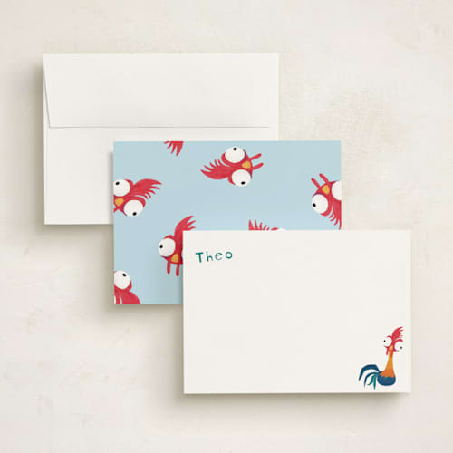 This is a cotton personalized stationery thank you cards with standard by Kristen Knechtel called disney's moana hei hei printing on signature in 5x7