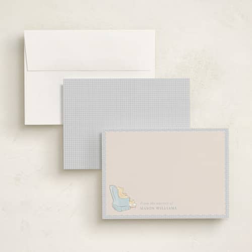 This is a sky personalized stationery thank you cards with standard by Sabrin Deirani called disney winnie the pooh printing on signature in 5x7