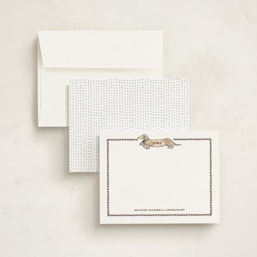 This is a sky personalized stationery thank you cards with standard by Pati Cascino called canino printing on signature in 5x7