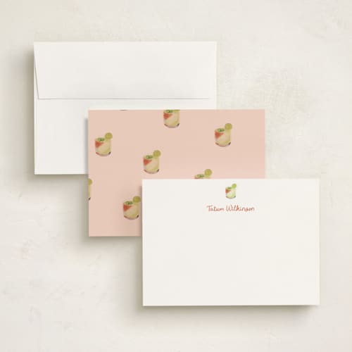 This is a agave personalized stationery thank you cards with standard by Baumbirdy called spicy marg printing on signature in 5x7