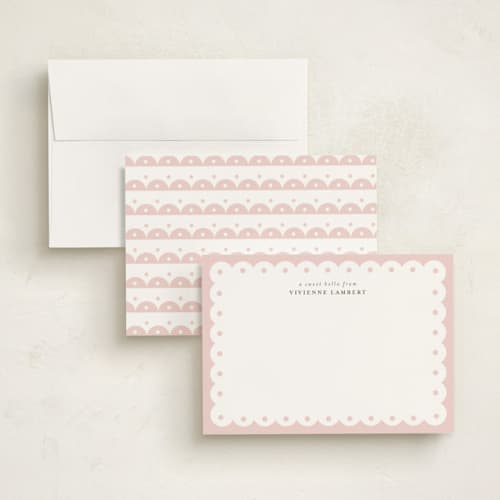 This is a blush personalized stationery thank you cards with standard by Shirley Lin Schneider called southern charm printing on signature in 5x7
