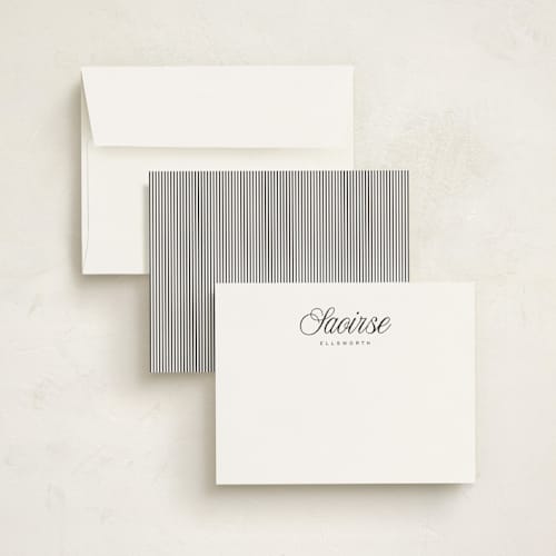 This is a sugar personalized stationery thank you cards with standard by chocomocacino called fondente printing on signature in 5x7