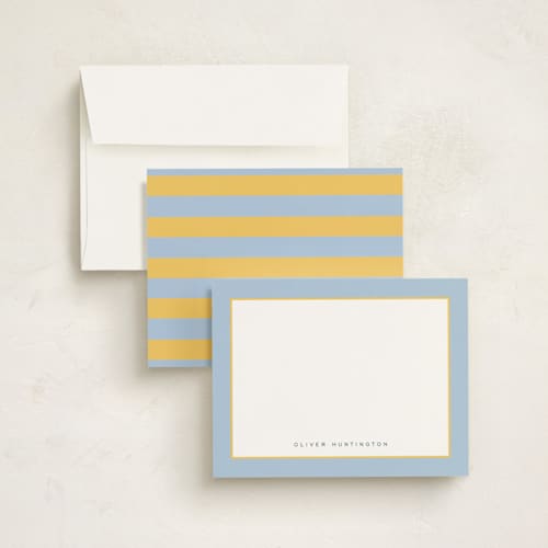 This is a sky personalized stationery thank you cards with standard by Nicoletta Savod called august printing on signature in 5x7