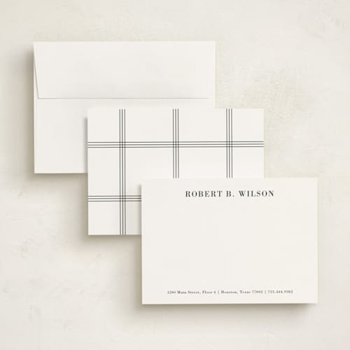 This is a charcoal personalized stationery thank you cards with standard by Megan Davis called resume printing on signature in 5x7