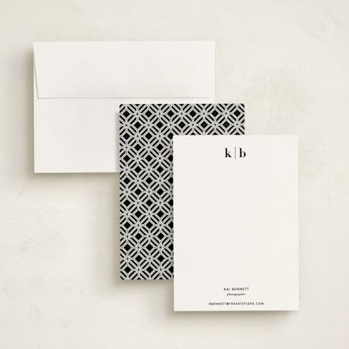 This is a onyx personalized stationery thank you cards with standard by Jennifer Postorino called honorable printing on signature in 5x7