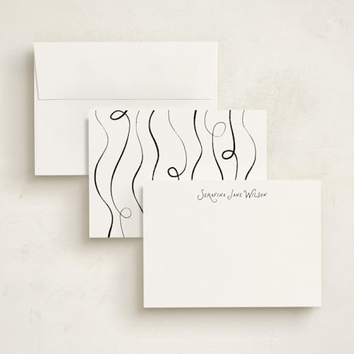 This is a ink personalized stationery thank you cards with standard by Kelly Watkins called nostalgic printing on signature in 5x7