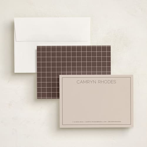 This is a ginger personalized stationery thank you cards with standard by Hooray Creative called sans serif printing on signature in 5x7