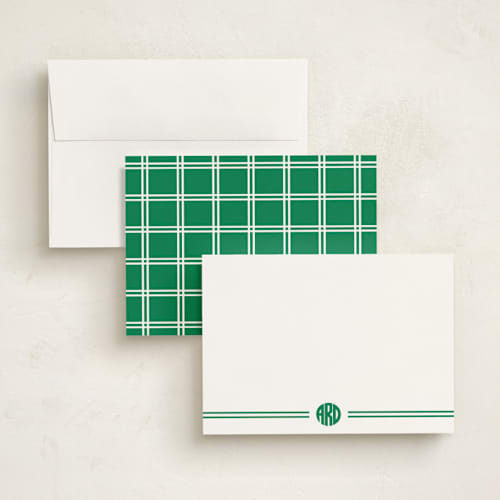 This is a kelly personalized stationery thank you cards with standard by Jenna Holcomb called circled printing on signature in 5x7
