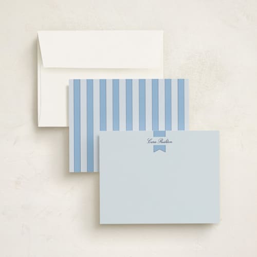 This is a pond personalized stationery thank you cards with standard by Kristin Rees Design called ribbon name printing on signature in 5x7