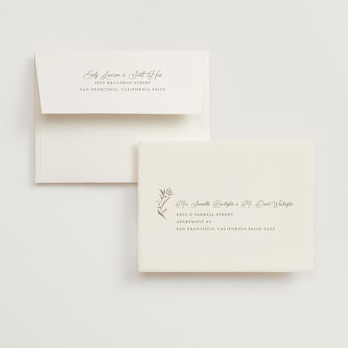 This is a ice wedding thank you cards with foil pressed by chocomocacino called manouti printing on strathmore in standard
