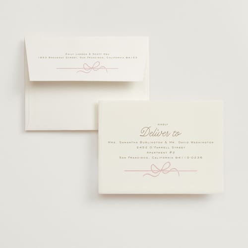 This is a rose wedding thank you cards with foil pressed by Leia Matt called macaron box printing on strathmore in standard