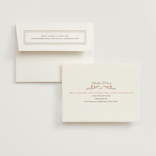 This is a versailles wedding thank you cards with foil pressed by Claudia Orengo called victorian printing on strathmore in standard