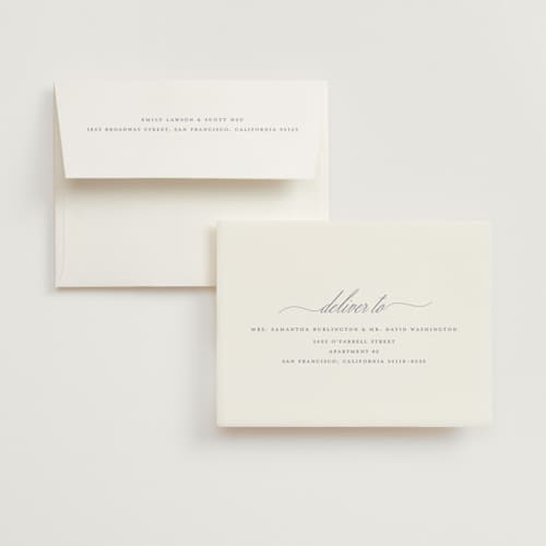 This is a luna blue bridal shower thank you cards with standard by Pixel and Hank called elegant moon printing on strathmore in standard