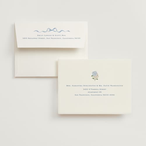This is a cloud bridal shower thank you cards with standard by Sarah Knight called martha printing on strathmore in standard