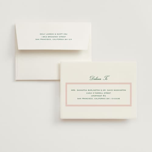 This is a bubblegum bridal shower thank you cards with standard by Stacey Meacham called prep club printing on strathmore in standard