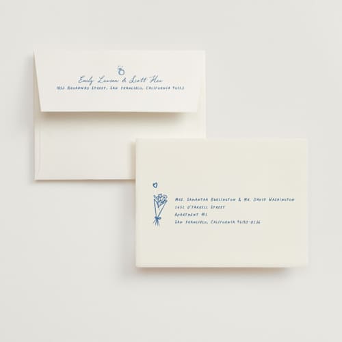 This is a royal bridal shower thank you cards with standard by chocomocacino called chomchom printing on strathmore in standard
