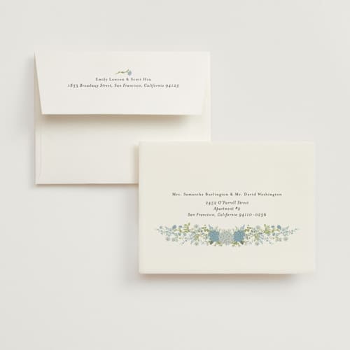 This is a cerulean bridal shower thank you cards with standard by Susan Moyal called wedgewood printing on strathmore in standard