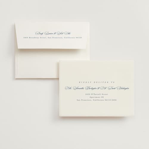 This is a coastal bridal shower thank you cards with standard by Kelly Schmidt called clara printing on strathmore in standard