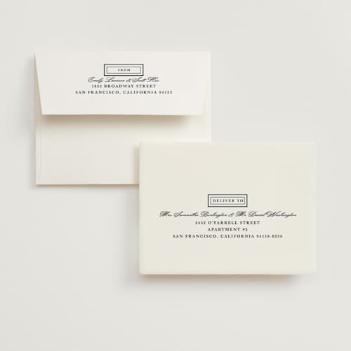 This is a mahogany bridal shower thank you cards with standard by Katie Ylinen called east coast formal printing on strathmore in standard