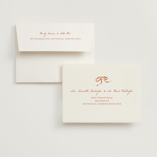 This is a poppy bridal shower thank you cards with standard by Susan Zinader called classique printing on strathmore in standard