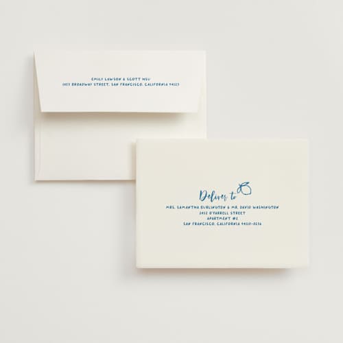 This is a lemon bridal shower thank you cards with standard by Jelena Vuletic called citrine printing on strathmore in standard