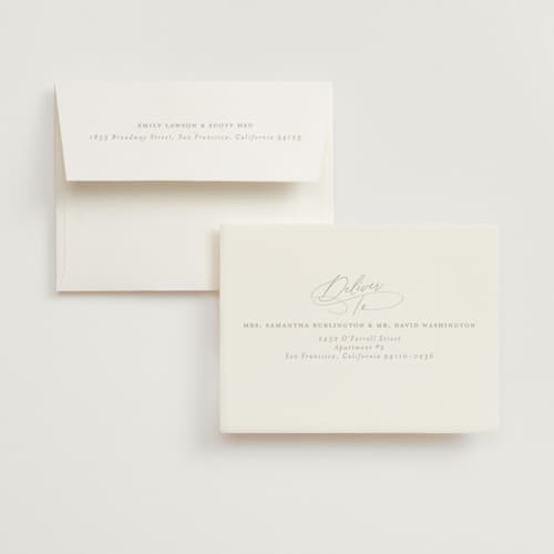 This is a coconut bridal shower thank you cards with standard by Joanna Griffin called minimal printing on strathmore in standard