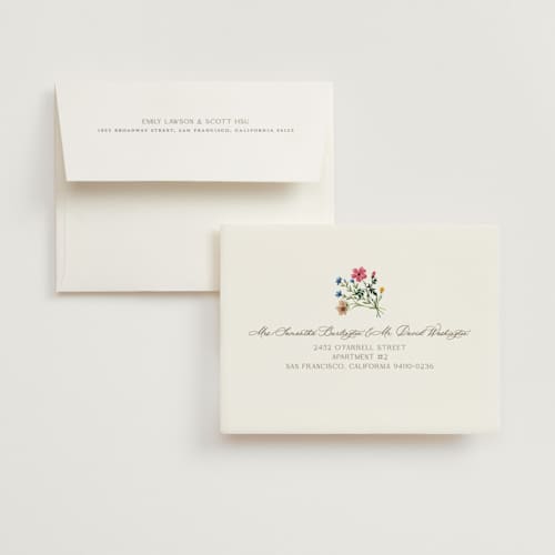 This is a garden bridal shower thank you cards with standard by Yaling Hou Suzuki called the conservatory printing on strathmore in standard
