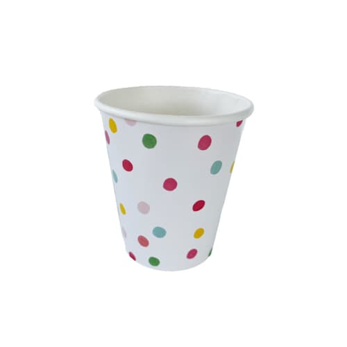 This is a multicolor party decorations by Jollity and Co called it's a party dotty cups - set of 12 in standard