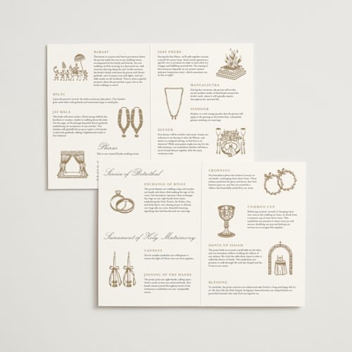 This is a sugar unique wedding programs with foil pressed by Jessica Williams called idyllic printing on signature in folded